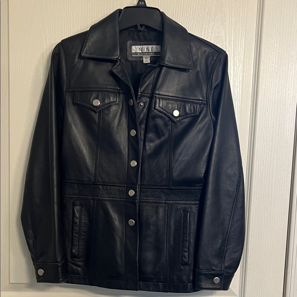 Nine West Black Leather Jacket